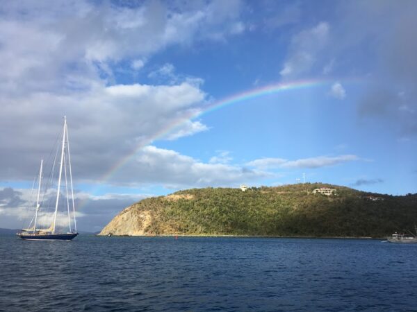 rainbow seen while chartering in the BVI