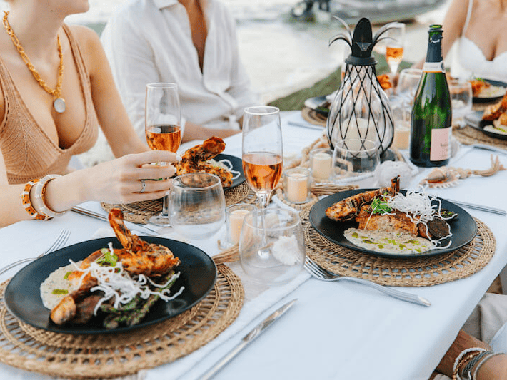 Home-cooked gourmet meals aboard Aquanimity catamaran charter BVI