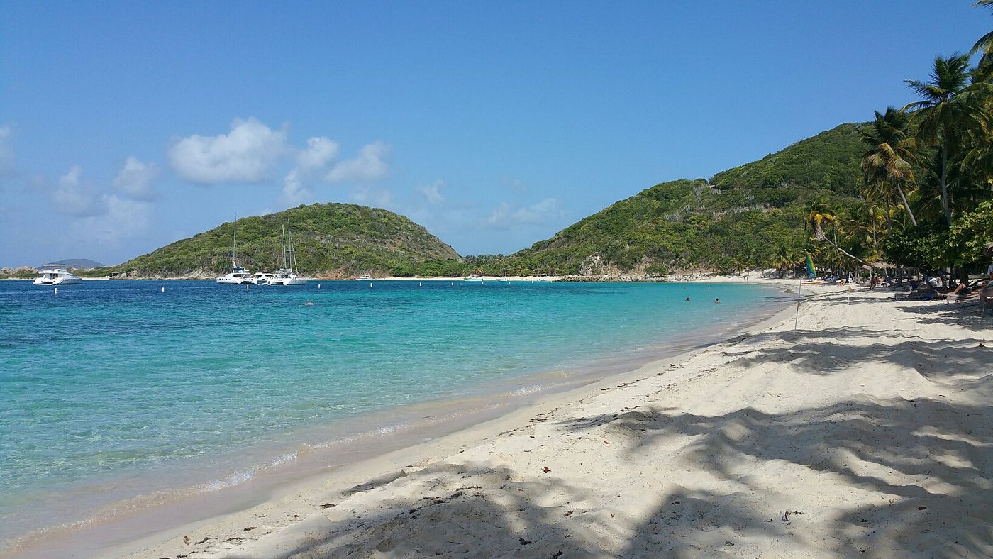 Peter Island beach stop during a luxury BVI catamaran charter aboard Aquanimity