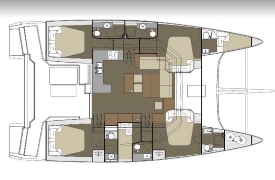 crew quarters showing as a diagram of bvi catamaran